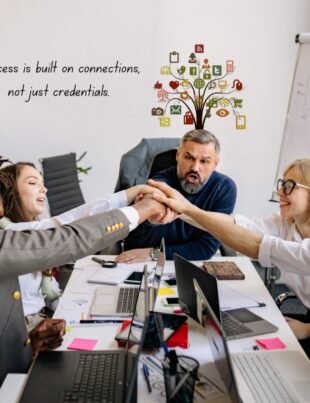 Entrepreneurs meeting to discuss how to build a professional network